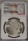 1921 US Morgan Silver Dollar $1 NGC MS63 Morgan Label