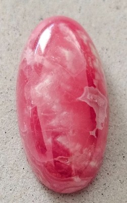 Natural Gemmy Rich Pinkish Red Rhodochrosite cabochon