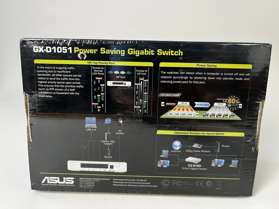 Asus GX-1051 Gigabit Switch Power Saving - New Sealed In Box! Mac Windows - Image 4 of 4