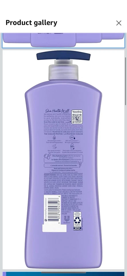 Vaseline Intensive Care Calm Healing Body Lotion 4 Count for Dry Skin Lotion - Image 2 of 3