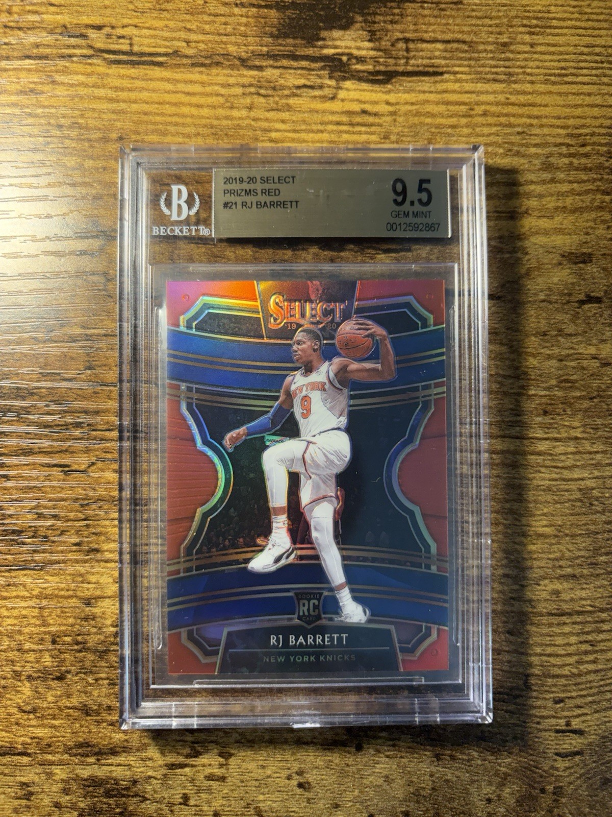 2019-20 Panini Select RJ Barrett Prizms Red Concourse RC Rookie /199 BGS 9.5