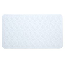 L Non-Slip Rubber Bathtub Mat White