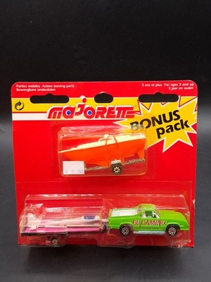 Vintage 1990 Majorette Series 300 El Camino  205 GTI Boat camper Kayak Bonus Pak