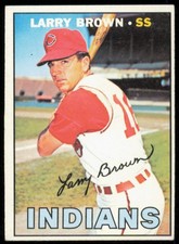 1967 TOPPS LARRY BROWN CLEVELAND INDIANS #145 EX-EXMT