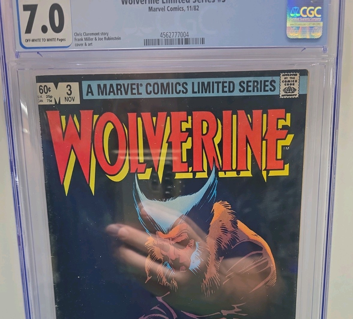 Wolverine Limited Series #3 (11/82) CGC 7.0 Death of Asano Kimura