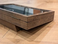 Knife Display Case Arrowheads Collectibles Wood Glass Pin Coins Medal Shadow Box