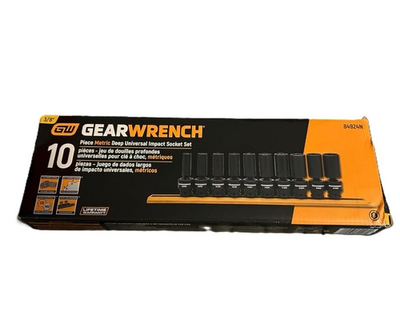 #ad GEARWRENCH 84924N 10 Pc. 3 8In. Drive 6 Pt. Deep Universal Impact Socket Set $61.05