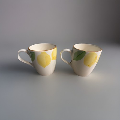 #ad Sainsburys Home Sainsbury’s Pair Of Lemon Citrus Fruit Mugs $11.88