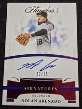 2021 Panini Flawless Nolan Arenado Red Signatures Auto #FS-NA 02/15 ROCKIES 🔥 