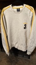 Vintage original Adidas Crewneck sweatshirt Cream yellow stripe Men  s Size Xxl