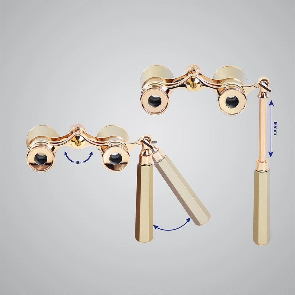 3X25 Opera Glass Compect Metal Binoculars with Handle for Adults Women Gift - Image 4 of 4