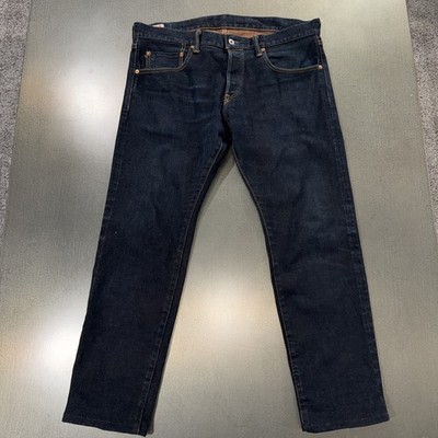 Oni122S Blue Warp Rust Weft Slim Tapered Men s Denim Jeans 38x29.5