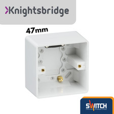 Image of Pattress Box Wall Socket Back Box Single 47mm Knightsbridge