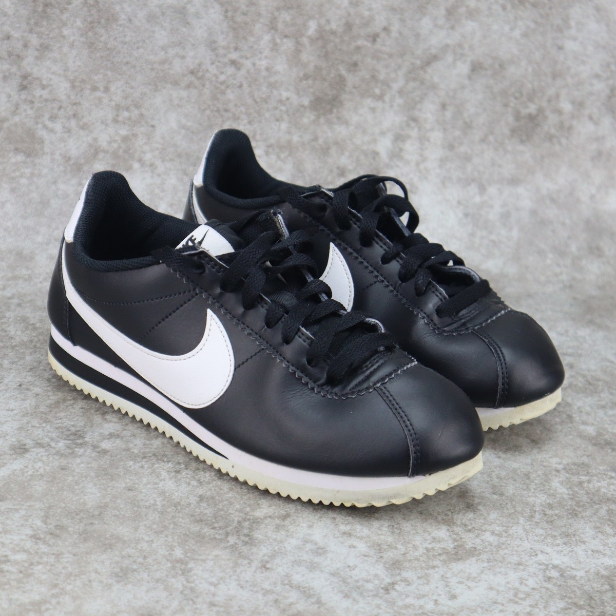 black leather cortez shoes
