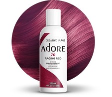  3 Pack Adore Semi Permanent Hair Dye Color 4oz  070 Raging Red 
