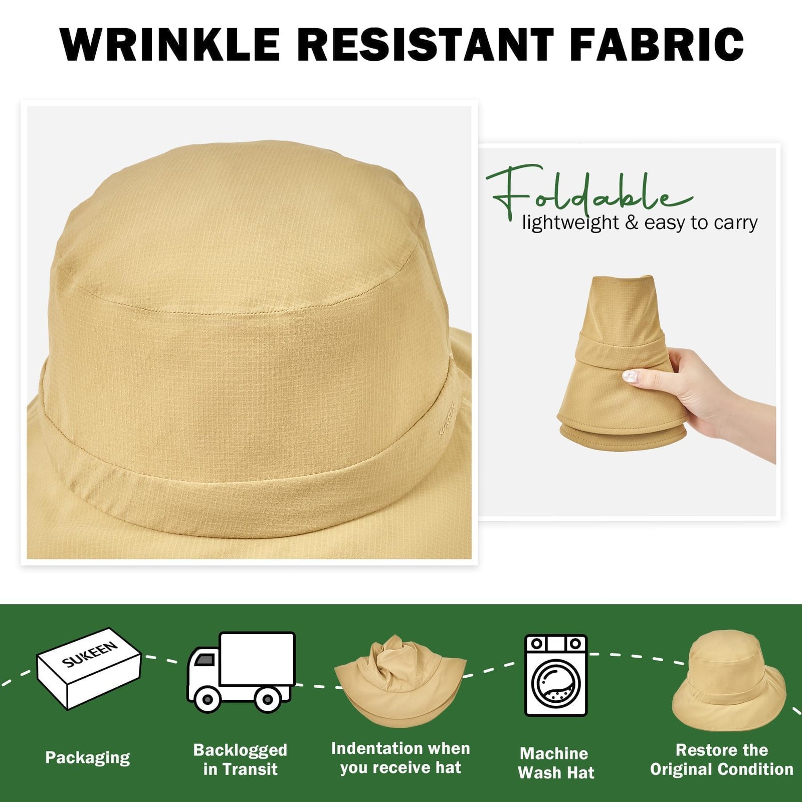 Waterproof Bucket Hat with Neck Shield Quick-Dry Breathable Fishing Hat