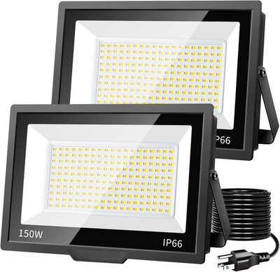150W LED Flood Light Outdoor, 18000LM Brighter Work Light with 10FT US Plug, IP6