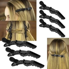 6x Salon Beak Hair Clips – Crocodile Alligator Clamps for Styling & Sectioning