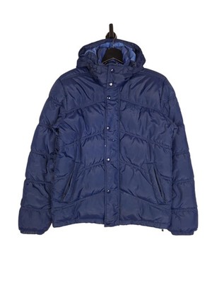 Tommy Hilfiger Denin Puffer Jacke Größe M in Blau Herren Thermo Kapuze