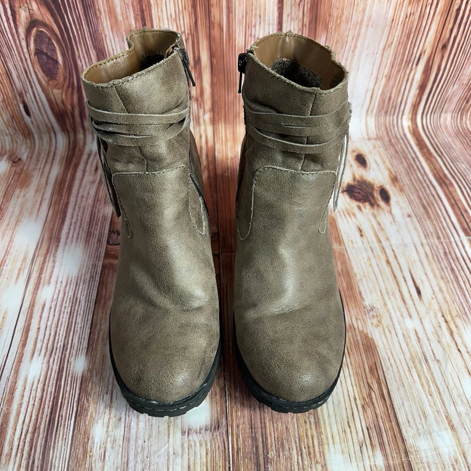 boc ALICUDI женщин размер 9 коричневый стороне молнии блок каблука ботильоны - Изображение 3 из 4