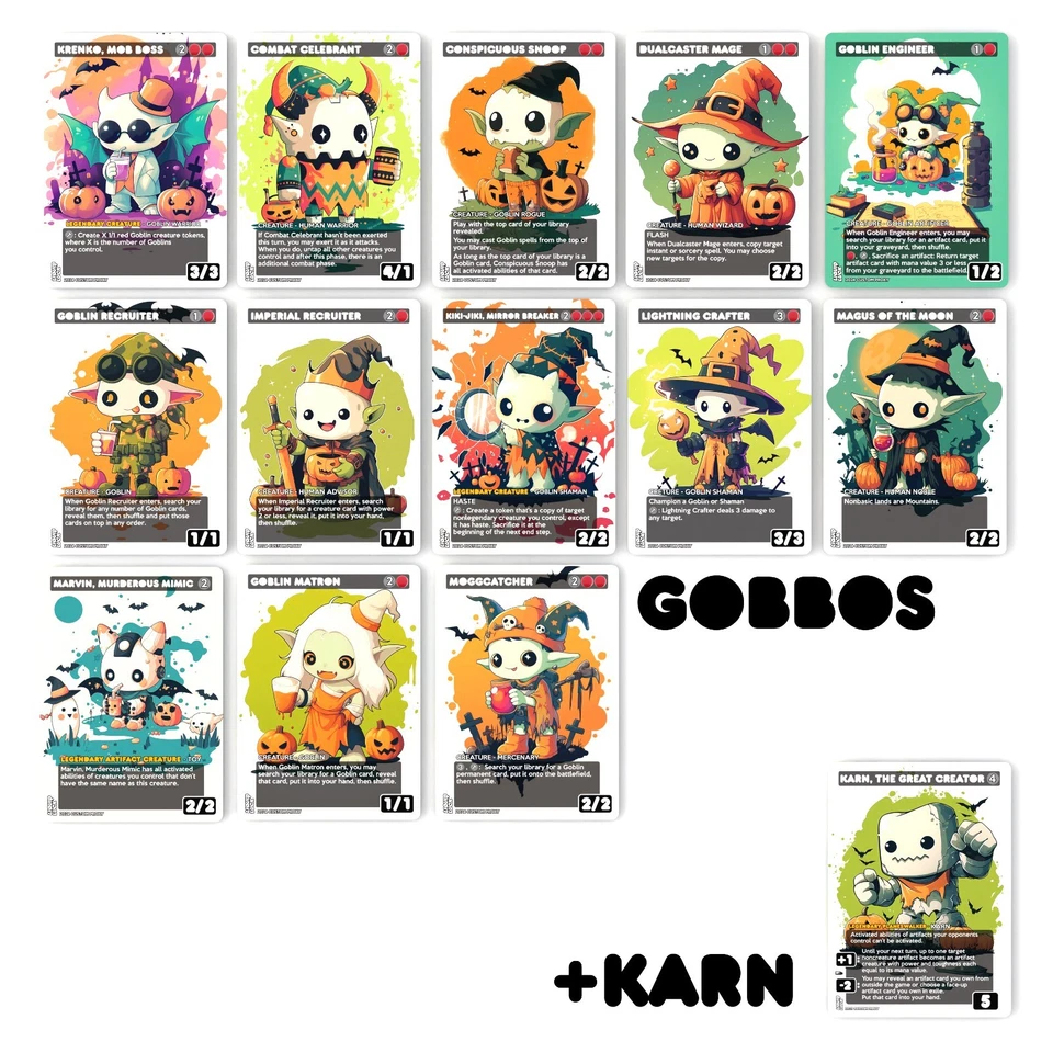 Krenko, Mob Boss X MTG Custom Altered Art | Full 100 Card EDH Deck w/ Tokens - Image 4 of 4