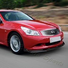 For 10-13 Infiniti G37 Sedan 4dr Carbon Look Front Bumper Splitter Spoiler Lip