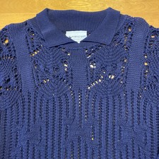 Women’s VTG Blue Sweater Turtle Bay Collection 100% Cotton Made In USA Size XL