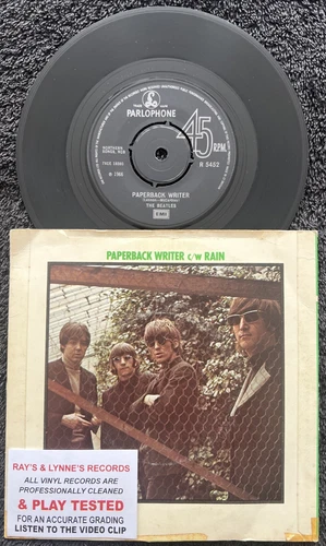 The Beatles – Paperback Writer / Rain 7'' Vinyl CLEANED/TESTED EX/VG+ VIDEO CLIP