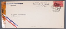 MayfairStamps Meksyk 1943 Merica ocenzurowana w Nowym Orleanie LA Pan Am Aviation Cove