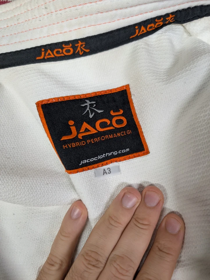 Chaqueta Jaco Jiu Jitsu Hybrid Performance Gi BJJ JIU JITSU Blanca Foto 4 de 4