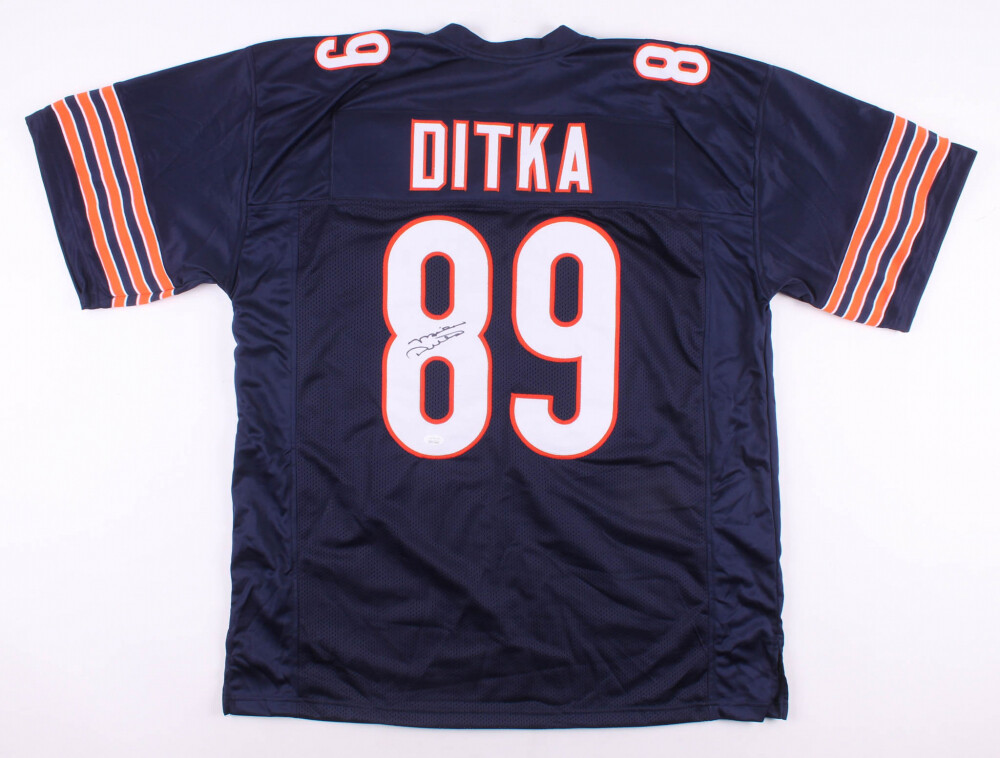 MIKE DITKA AUTOGRAPHED CUSTOM JERSEY (CHICAGO BEARS) - JSA COA! 