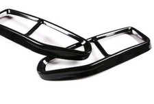 2pc For BMW 7 Series G11 G12 19-2021 Black Steel Exhaust Muffler Tail Pipe Cover