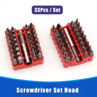 Bitsatz 33 teilig Schraubendreher Spezialbits Torx Sechskant Bit Triwing Bits