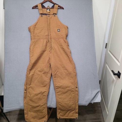 Berne B415 Heritage Insulated Bib Overall - Brown Duck, Size L Regular