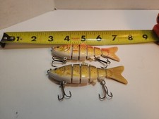 2 Lifelike swim action jointed fishing lures In Great Shape See & Description 