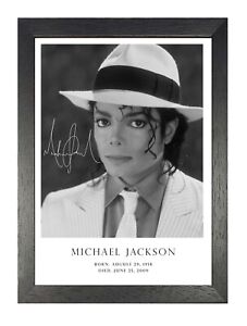 Michael Jackson 25 American Singer Music Poster King of Pop Photo Signed Tribute