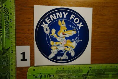 Alter Aufkleber Sport Tennis Kleidung Zubehör KENNEX Kenny Fox