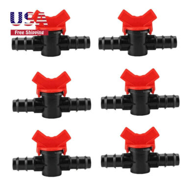 6pcs 3/4'' Drip Irrigation Switch Valve Ball Valves Shut Off Switch Connectors