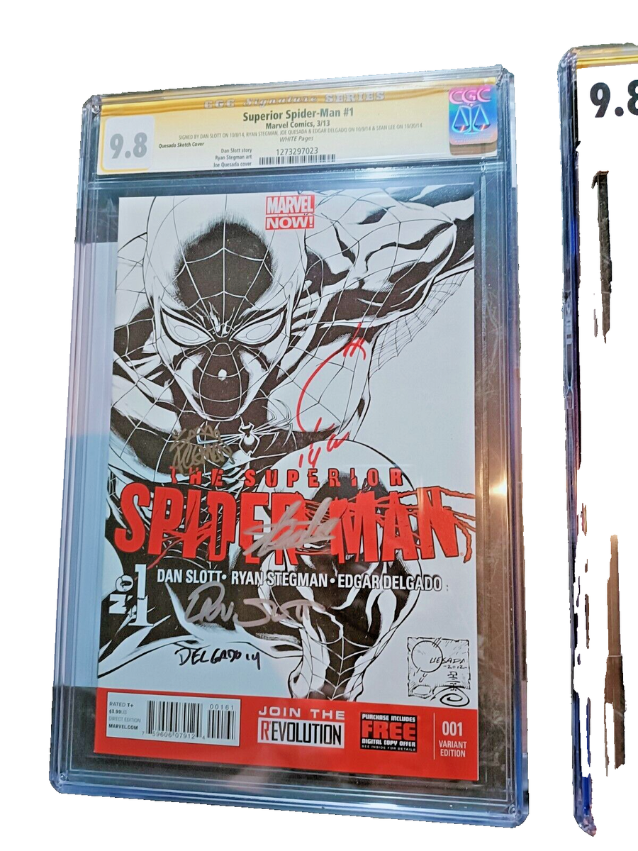 SPIDERMAN SUPERIOR 1 CGC 9.8 SS STAN LEE x5 SKETCH AVENGERS 1