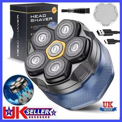 Electric Head Shaver for Bald Men 6D Magnetic Razor Wet/Dry Beard Hair Trimmer