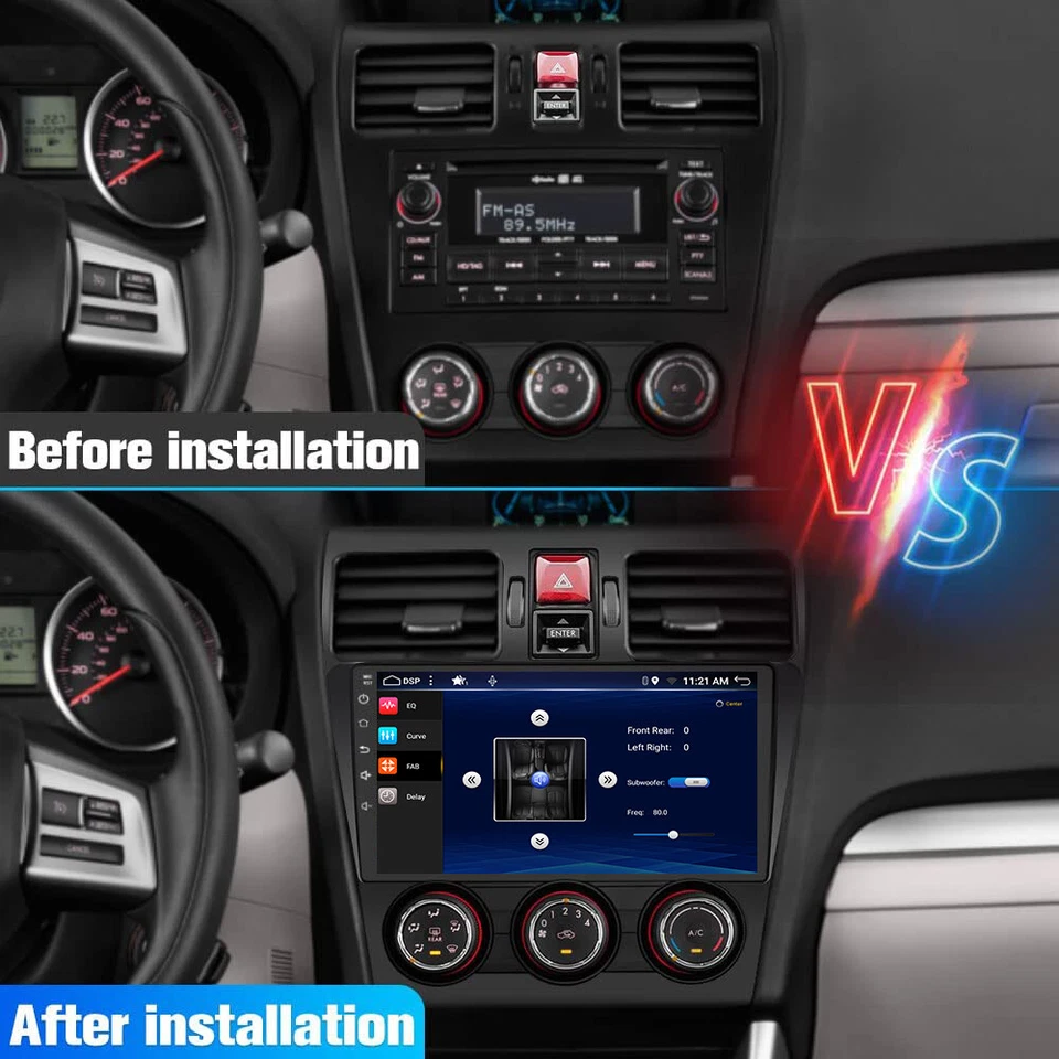 9'' Android 14 Autoradio Navi Carplay Für Subaru Forester/XV/WRX 6+128GB SWC DSP - Bild 2 von 4