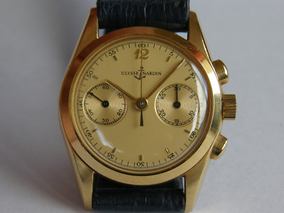 ULYSSE NARDIN-MINI CRONO-RUOTA A COLONNE-ORO 18KT(0,750)-27 MM-VALJOUX  69-FIBBIA | eBay