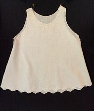 Vintage Baby Dress White Embroidered Flower Doll Size 6 Mo Made Philippines