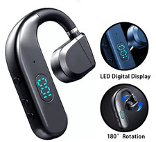 Bluetooth 5.4 Wireless Earbuds Ear Hook Bone Conduction Headphones Driving W/Mic