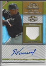 2012 Topps Triple Threads Dayan Viciedo Relic Autograph /25 Gold Rare B256