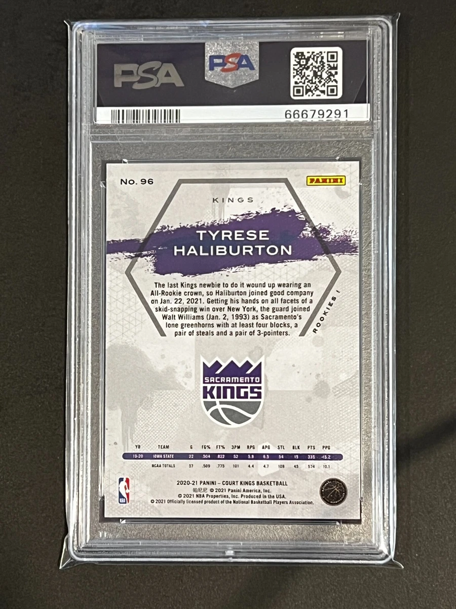 Tyrese Haliburton - 2020-21 Panini Court Kings Rookie RC #96 PSA 10 GEM MINT