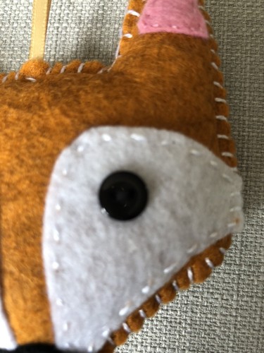 Felt Hanging Fox Head - Picture 3 of 4