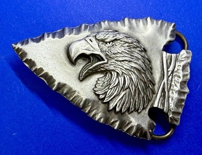 Engraved Eagle Head on Arrowhead Native Vintage 1991  display picture 2