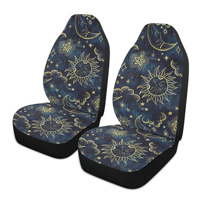 Sun Moon Boho Cosmos Astrology Car Seat Covers Front Seats Only for Women Men Se