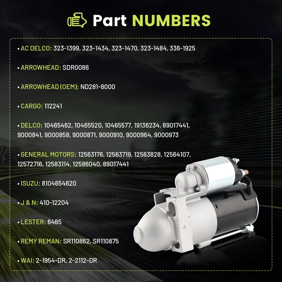 Starter 6485 For CHEVROLET ASTRO GMC SAFARI VAN 1999-2001 2002 2003 2004 4.3L V6 - Imagem 3 de 4